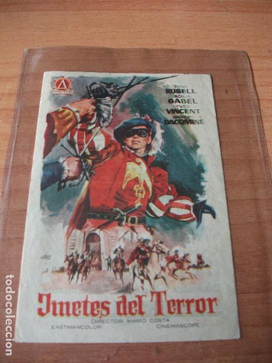 Cine: PROGRAMA DE MANO - CINE  JINETES DEL TERROR  1964 PDELUXE - Foto 1