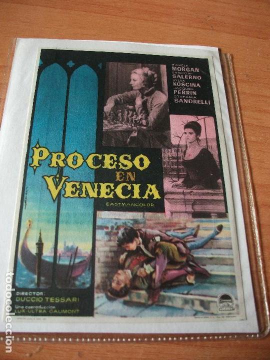 Cine: PROGRAMA DE MANO - CINE  PROCESO EN VENECIA 1966 PDELUXE - Foto 1