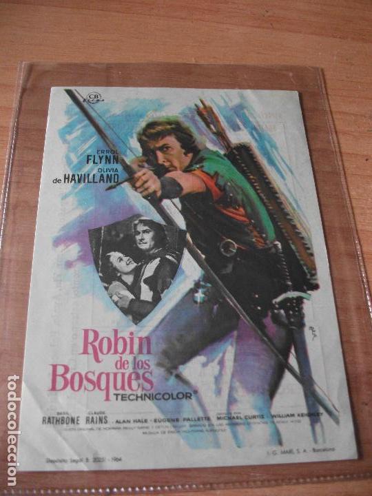 Cine: PROGRAMA DE MANO - CINE ROBIN DE LOS BOSQUES 1966 PDELUXE - Foto 1