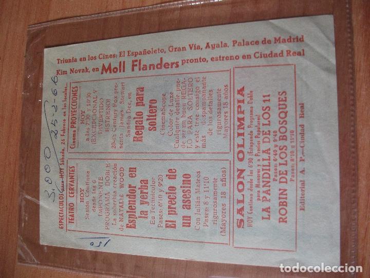 Cine: PROGRAMA DE MANO - CINE ROBIN DE LOS BOSQUES 1966 PDELUXE - Foto 2