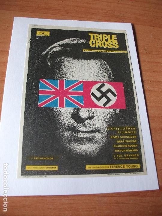 Cine: PROGRAMA DE MANO - CINE  TRIPLE CROSS  1970  PDELUXE - Foto 1