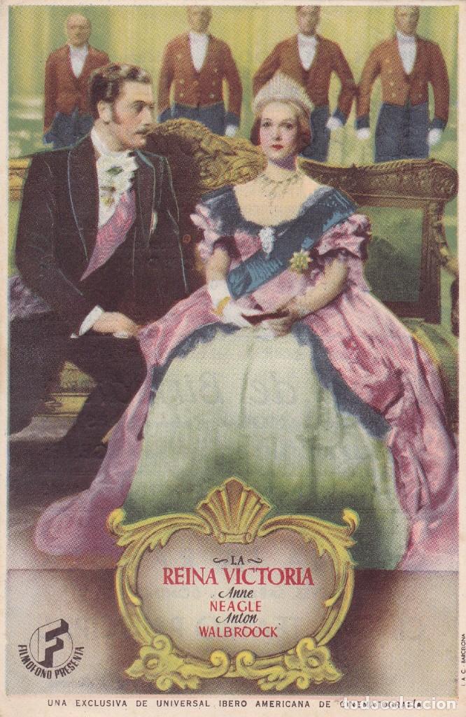  Flyers Publicitaires de films Anciens: La reina Victoria con Anne Neagle, Anton Walbroock a&ntilde;o 1945 en cinemas pricipal y la rambla