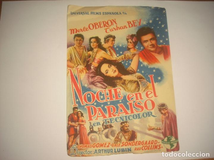 Cine: NOCHE EN EL PARAISO , PROGRAMA SENCILLO SIN PUBLICIDAD - Foto 1