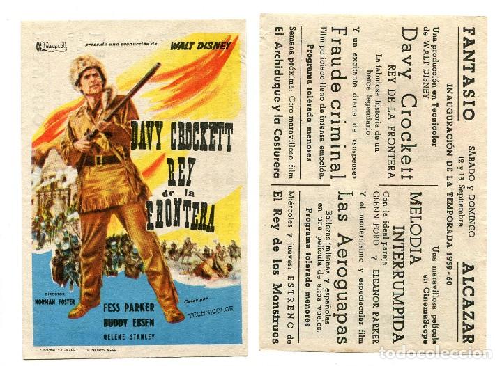 Cine: DAVY CROCKETT, REY DE LA FRONTERA. - Foto 1