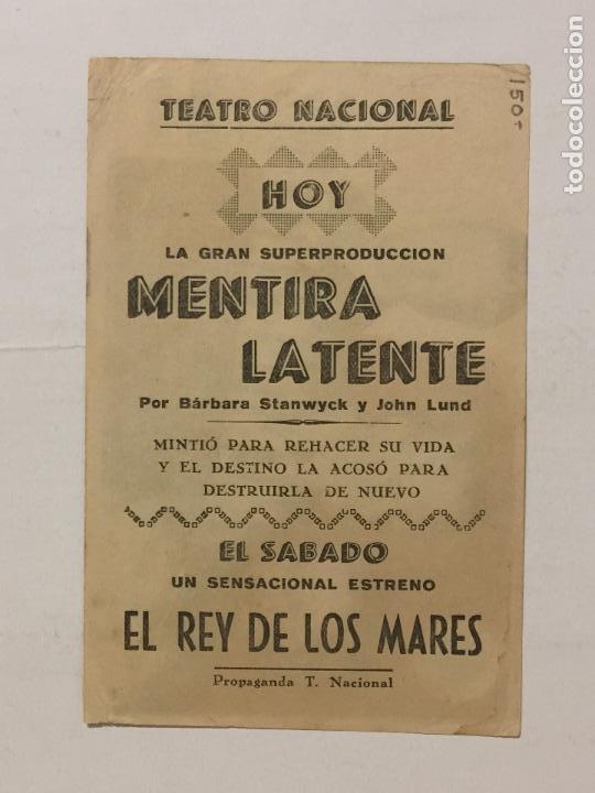Cine: PROGRAMA DE CINE MENTIRA LATENTE. TEATRO NACIONAL. - Foto 2