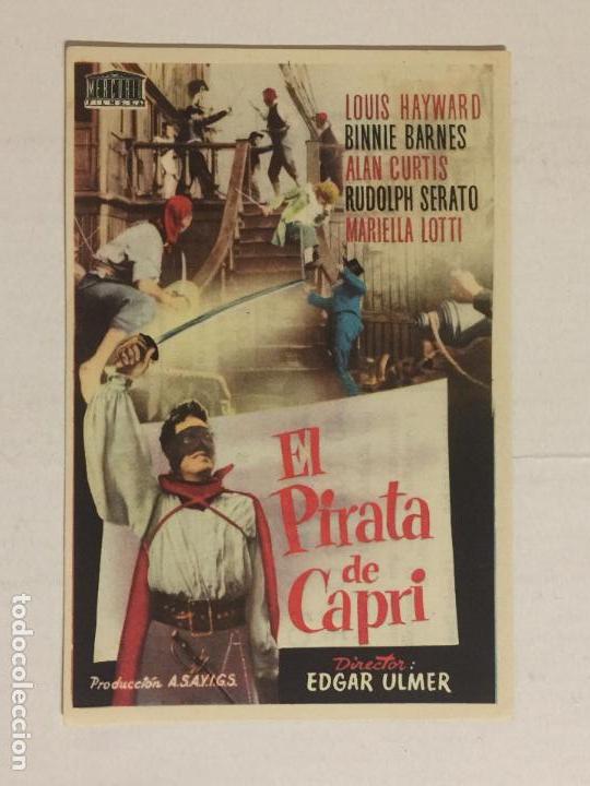  Flyers Publicitaires de films Anciens: FOLLETO DE MANO EL PIRATA DE CAPRI. PUBLICIDAD CINE ALMIRANTE.