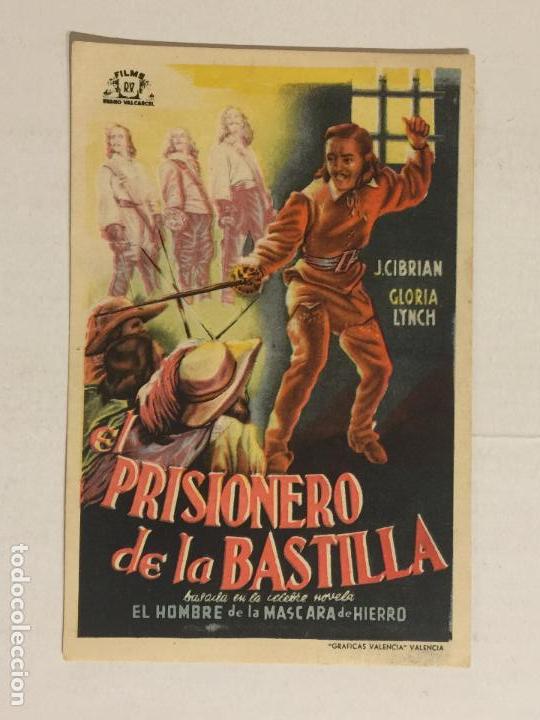  Flyers Publicitaires de films Anciens: FOLLETO DE MANO PRISIONERO DE LA BASTILLA. SIN PUBLICIDAD.