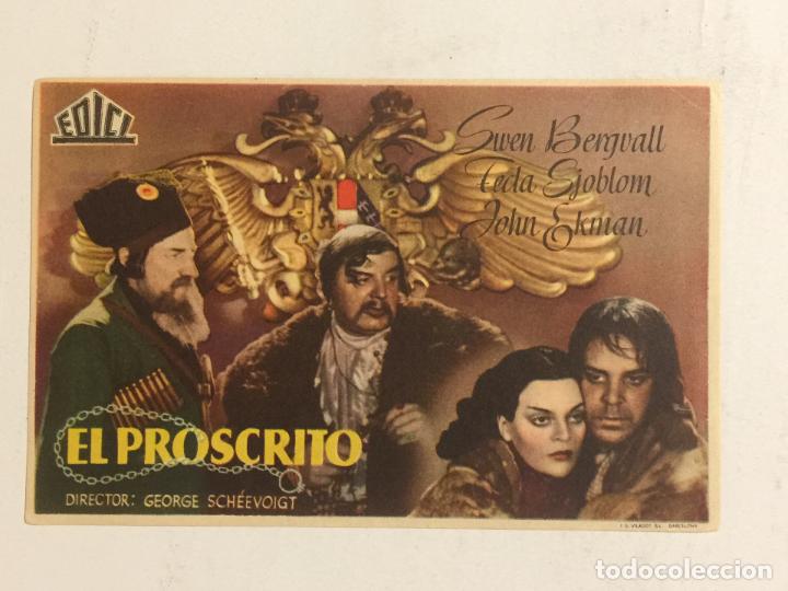  Flyers Publicitaires de films Anciens: FOLLETO DE MANO EL PROSCRITO. SIN PUBLICIDAD.