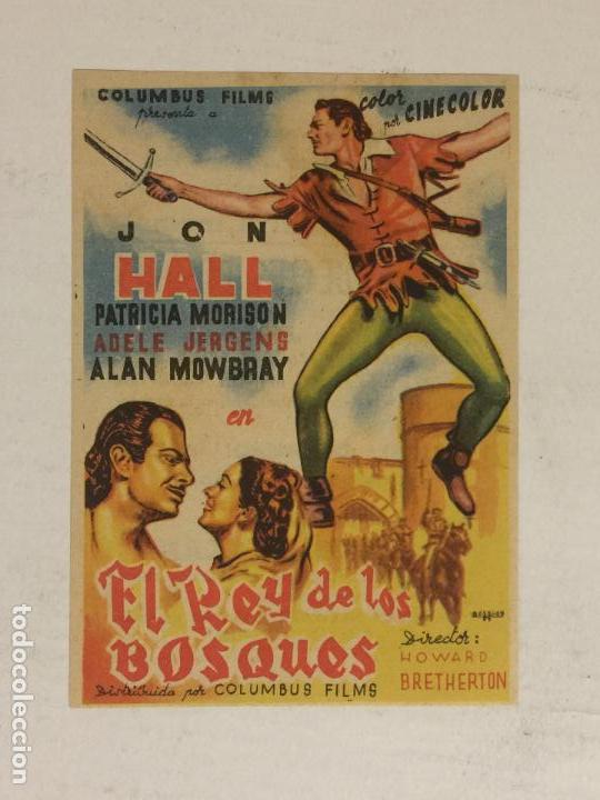  Flyers Publicitaires de films Anciens: FOLLETO DE MANO EL REY DE LOS BOSQUES. PUBLICIDAD MONUMENTAL CINEMA (MELILLA).