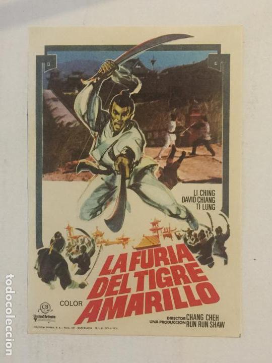 Cine: PROGRAMA DE CINE LA FURIA DEL TIGRE AMARILLO. SIN PUBLICIDAD. - Foto 1