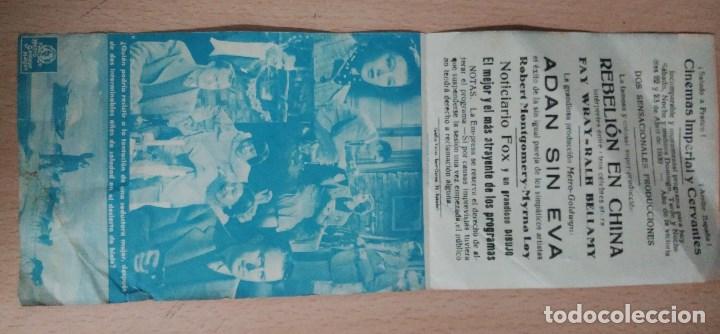 Cine: PROGRAMA DE CINE ADAN SIN EVA. DOBLE CON PUBLICIDAD. - Foto 2