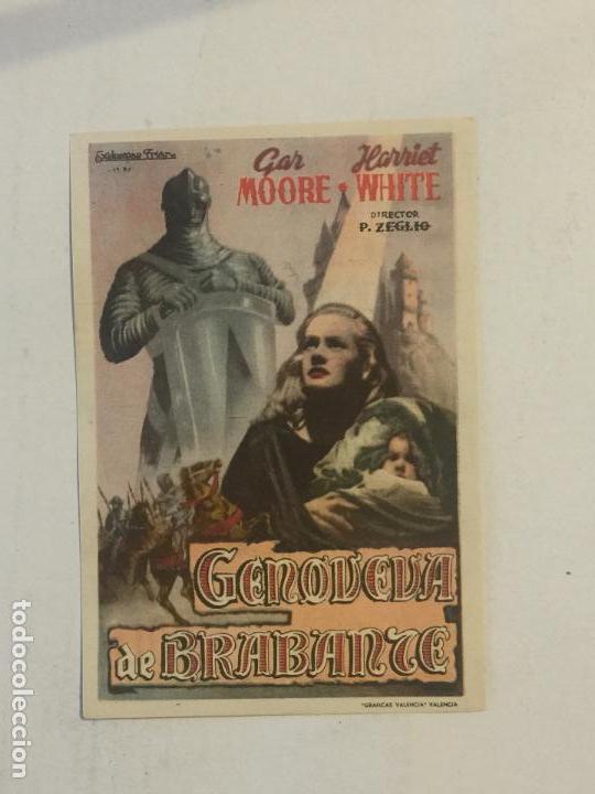 Flyers Publicitaires de films Anciens: PROGRAMA DE CINE GENOVEVA DE BRABANTE. PUBLICIDAD TIVOLI. A&Ntilde;O 1948.