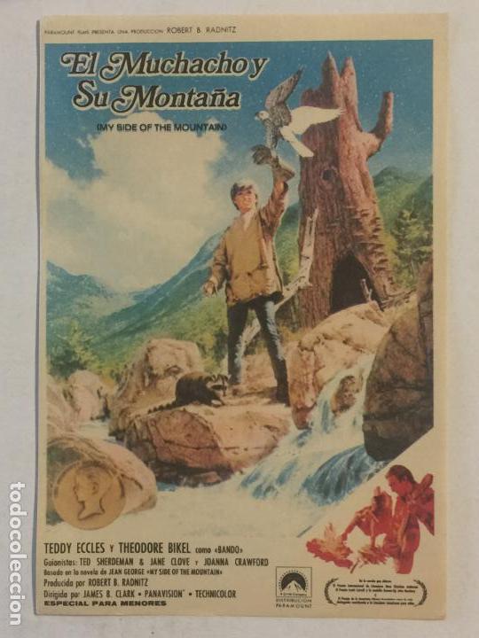  Flyers Publicitaires de films Anciens: PROGRAMA DE CINE, EL MUCHACHO Y SU MONTA&Ntilde;A. SIN PUBLICIDAD.