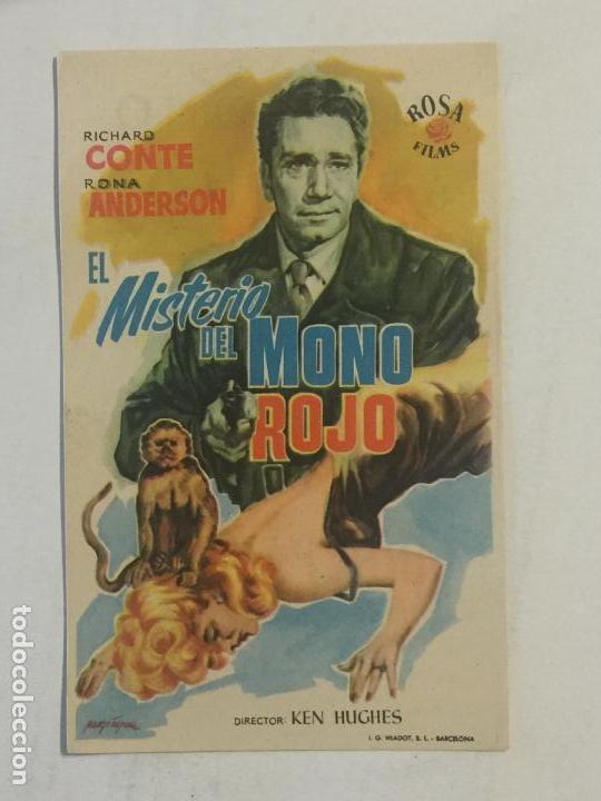 Cine: PROGRAMA DE CINE, EL MISTERIO DEL MONO ROJO. CINE PALAFOX. - Foto 1