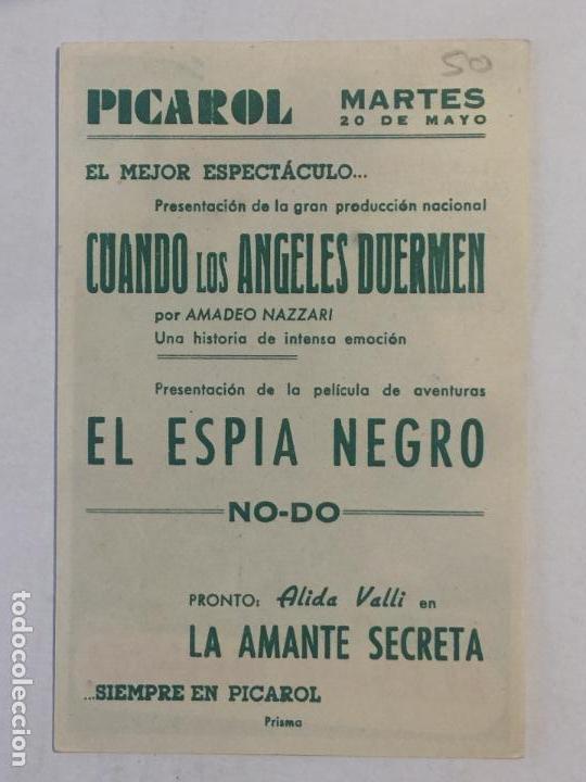 Cine: PROGRAMA DE CINE EL ESP&Iacute;A NEGRO. PUBLICIDAD PICAROL. - Foto 2