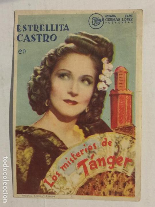 Cine: PROGRAMA DE CINE LOS MISTERIOS DE TANGER. SELLO EN EL REVERSO. - Foto 1