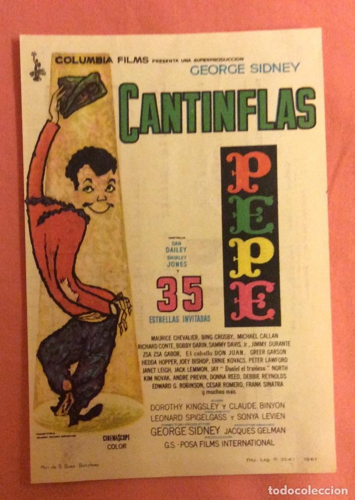  Flyers Publicitaires de films Anciens: FOLLETO DE MANO PEPE CANTINFLAS. PUBLICIDAD CINE MAXIMO/ ROVIRA