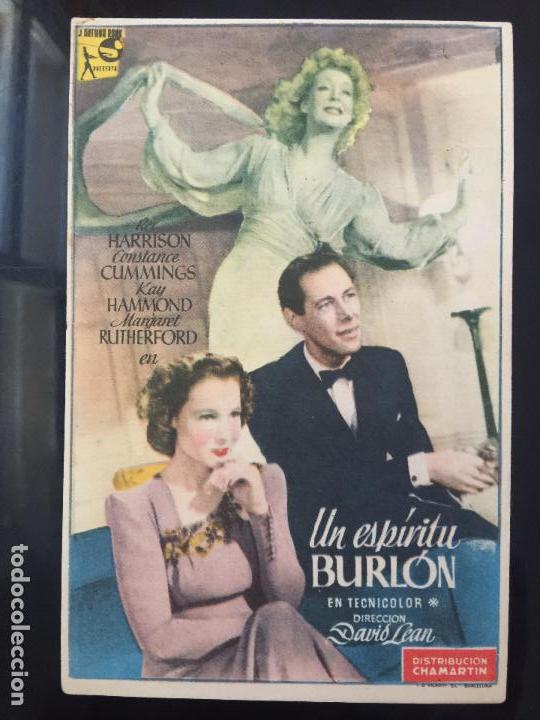 Cine: PROGRAMA DE CINE UN ESPIRITU BURLON CON REX HARRISON. SIN PUBLICIDAD. - Foto 1