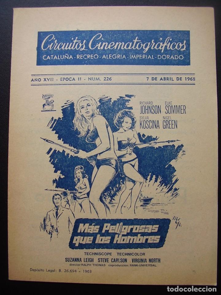 Cine: PROGRAMA LOCAL, MAS PELIGROSAS QUE LOS HOMBRES, ATAQUE AL CARRO BLINDADO, JOHN WAYNE