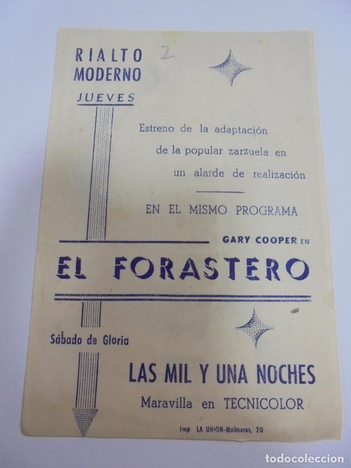 Cine: PROGRAMA DE CINE. LA TEMPESTAD. RIALTO MODERNO. VER DORSO - Foto 2
