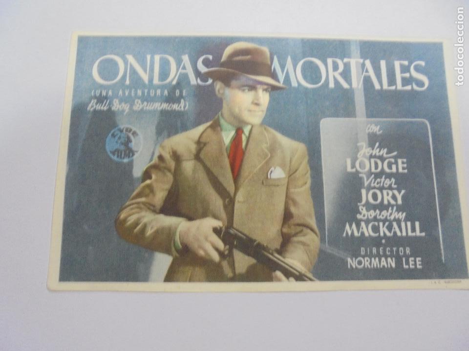 Cine: PROGRAMA DE CINE. ONDAS MORTALES. PALACIO CENTRAL. VER DORSO - Foto 1