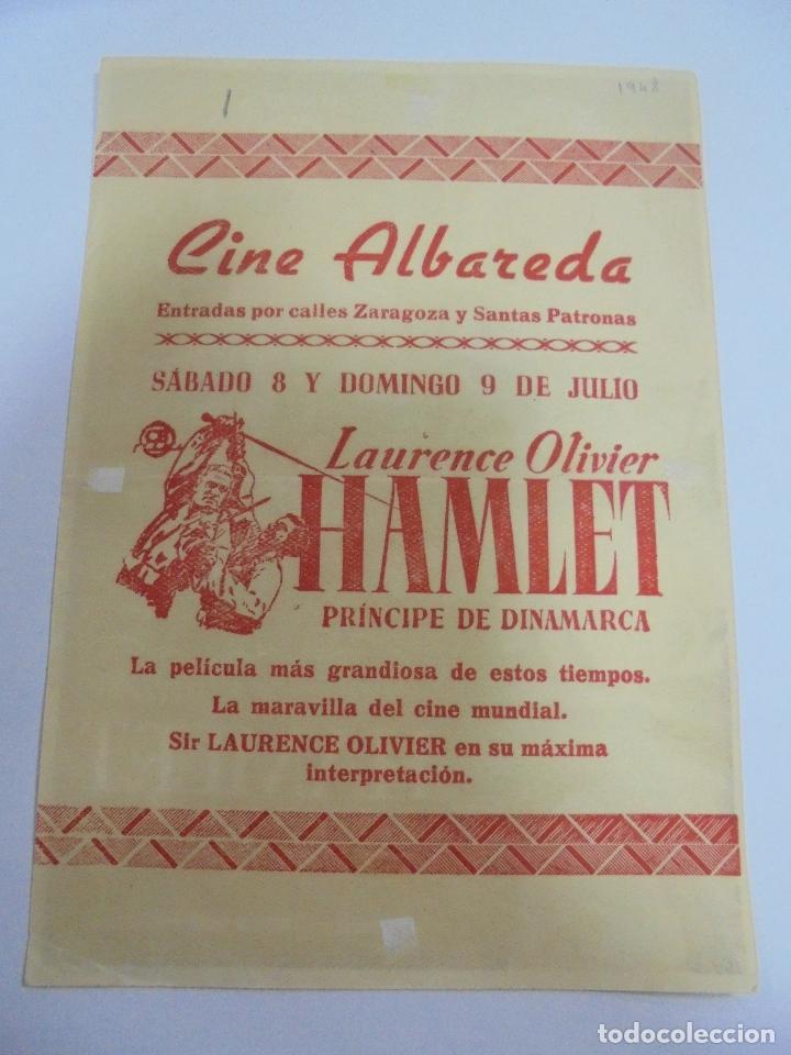 Cine: PROGRAMA DE CINE. HAMLET. CINE ALBAREDA. VER DORSO - Foto 2