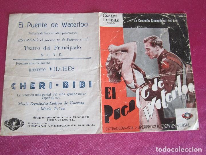 Cine: EL PUENTE DE WATERLOO MAE CLARKE PROGRAMA DE CINE C16 - Foto 1