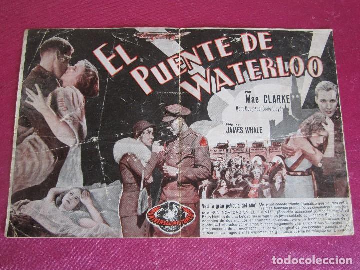 Cine: EL PUENTE DE WATERLOO MAE CLARKE PROGRAMA DE CINE C16 - Foto 5