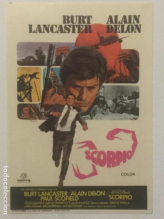 Cine: PROGRAMA DE CINE SCORPIO CON ALAIN DELON Y BURT LANCASTER. SIN PUBLICIDAD. - Foto 1
