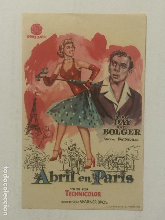 Cine: PROGRAMA DE CINE ABRIL EN PARIS CON DORIS DAY. SIN PUBLICIDAD.