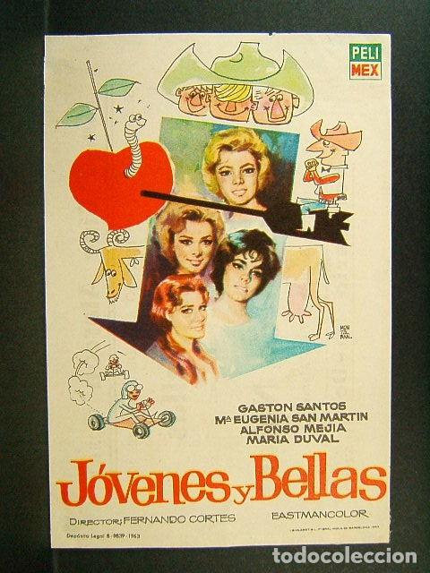 Cine: JOVENES Y BELLAS-CINE ALARCON-BARCELONA-FERNANDO CORTES-GASTON SANTOS-ALFONSO MEJIA-MONTALBAN-1968.