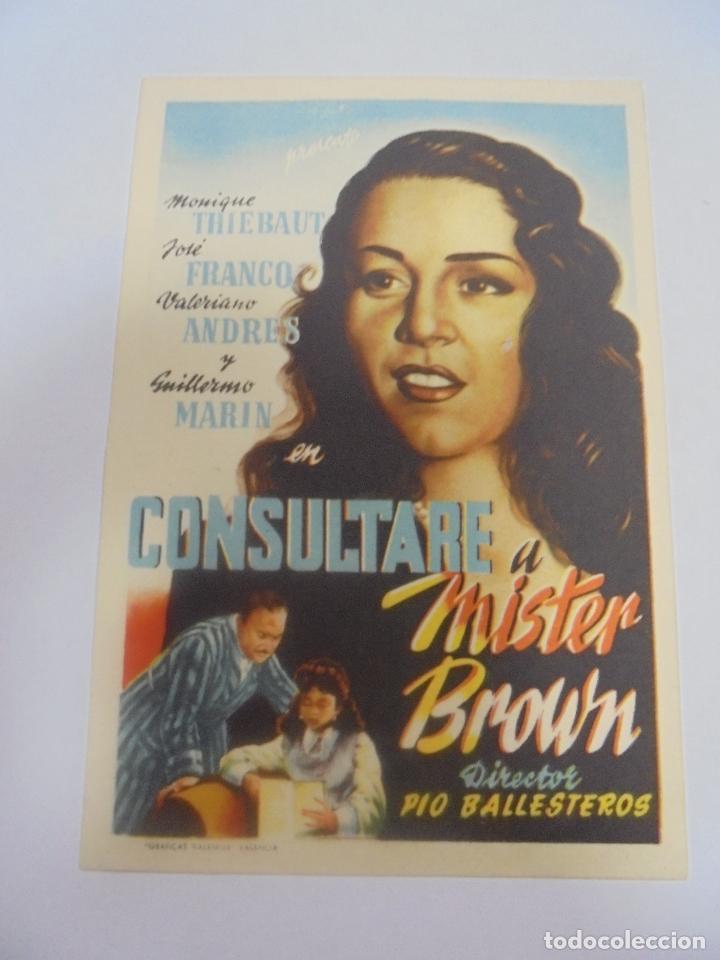  Foglietti di film di film antichi di cinema: PROGRAMA DE CINE. S/P. CONSULTARE A MISTER BROWN