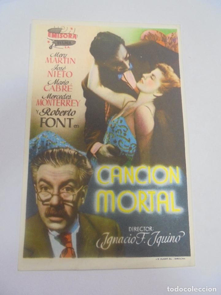  Foglietti di film di film antichi di cinema: PROGRAMA DE CINE. S/P. CANCION MORTAL