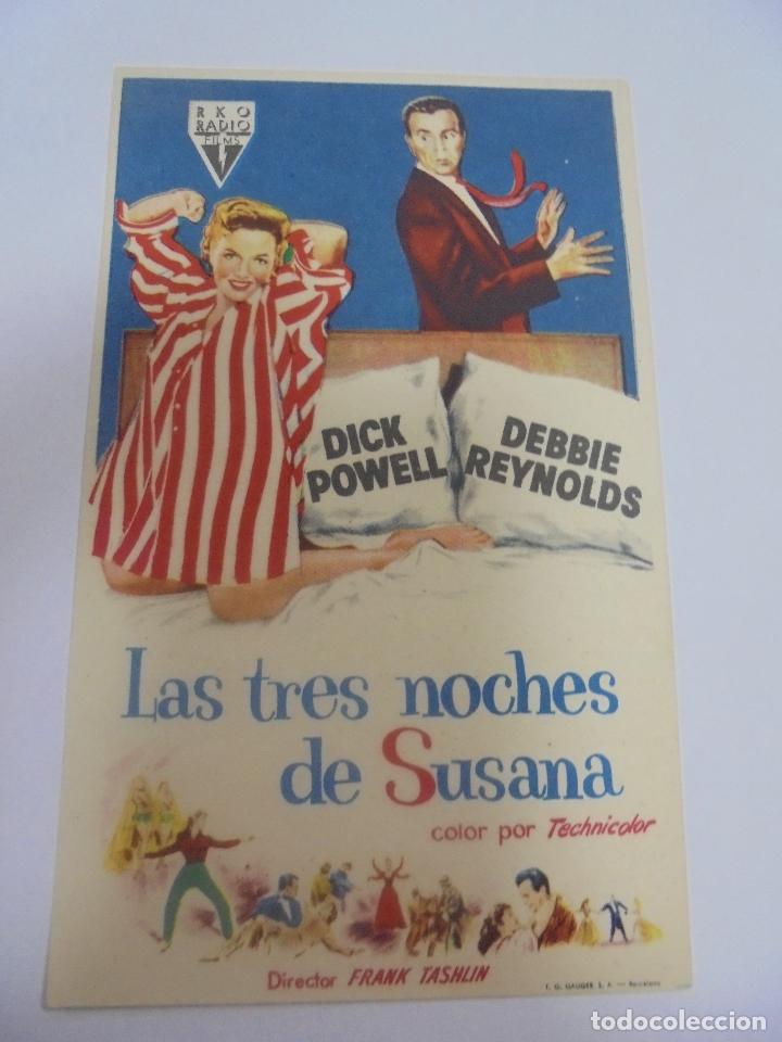 Folhetos de m&atilde;o de filmes antigos de cinema: PROGRAMA DE CINE. S/P. LAS TRES NOCHES DE SUSANA