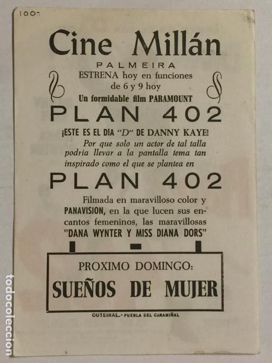 Cine: PROGRAMA DE CINE, PLAN 402. CINE MILL&Aacute;N (PUEBLA DE CARAMI&Ntilde;AL). - Foto 2