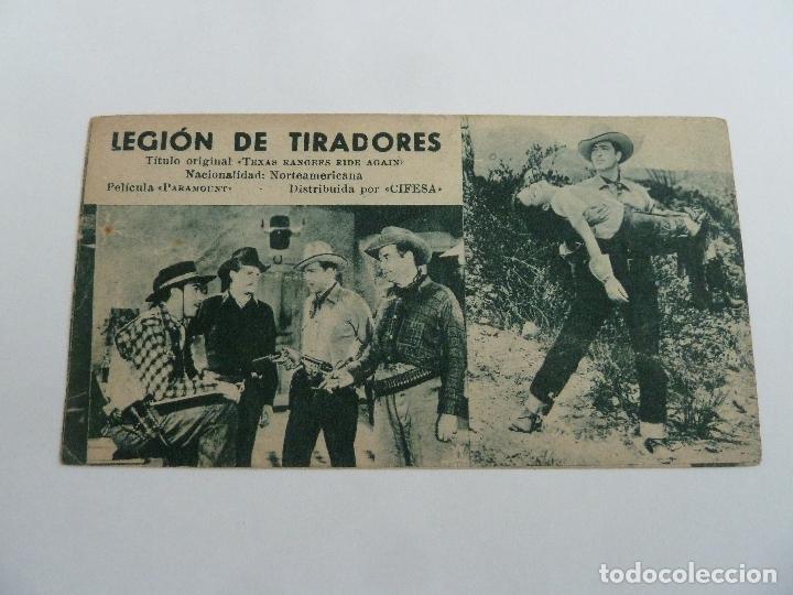 Cine: legion de tiradores folleto de mano original estreno