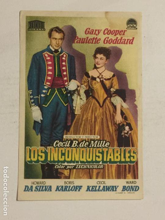 Cine: PROGRAMA DE CINE, LOS INCONQUISTABLES CON GARY COOPER. SIN PUBLICIDAD.