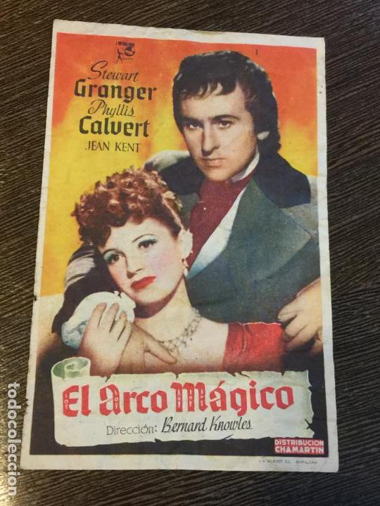  Flyers Publicitaires de films Anciens: EL ARCO MAGICO. CINE COLON. OLOT. Antiguo folleto de cine.