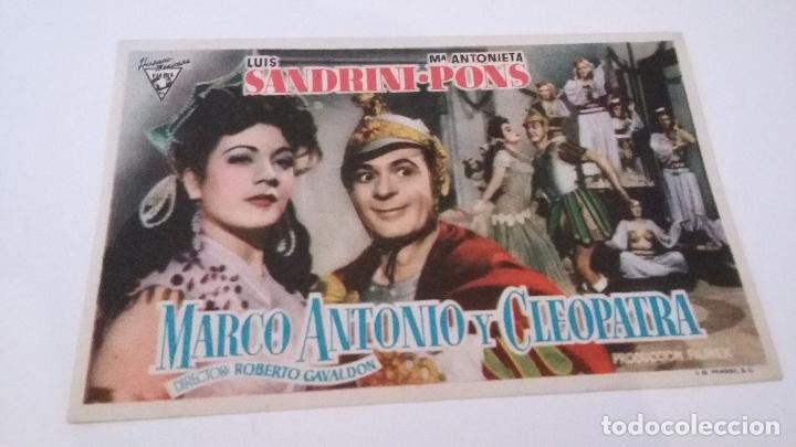 Cine: MARCO ANTONIO Y CLEOPATRA - ROBERTO GAVALDON - SANDRINI - PONS -S/P _AN