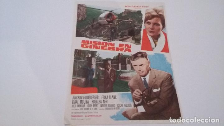 Cine: FOLLETO DE CINE - MISION EN GINEBRA - S/P _AN