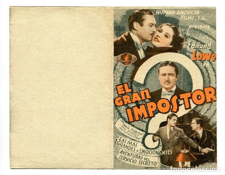 Cine: EL GRAN IMPOSTOR, con Edmund Lowe. - Foto 1