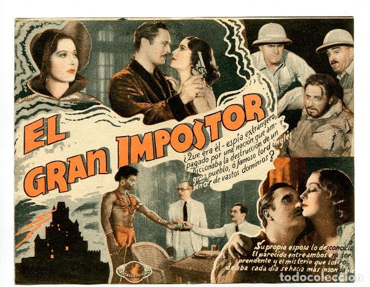 Cine: EL GRAN IMPOSTOR, con Edmund Lowe. - Foto 2