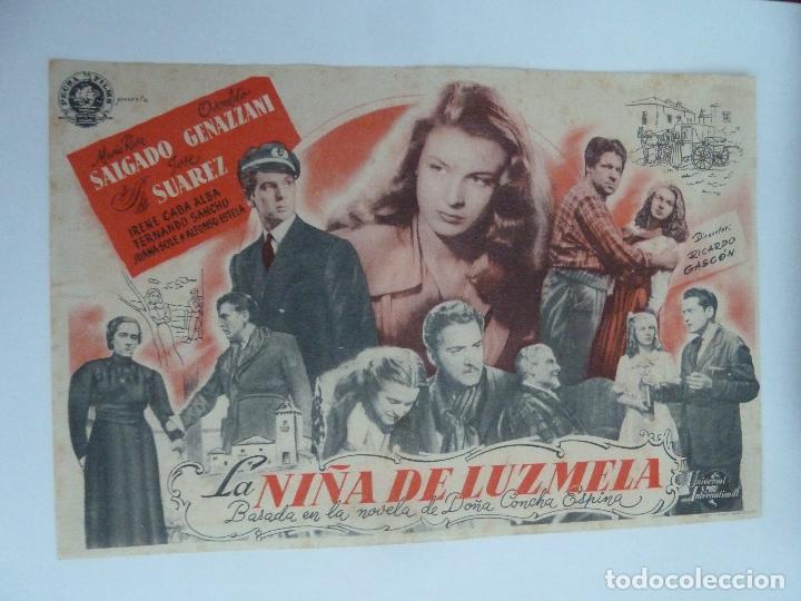  Foglietti di film di film antichi di cinema: la ni&ntilde;a de luzmela folleto de mano original estreno