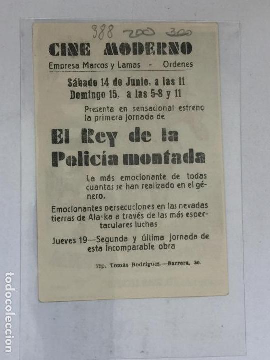 Cine: PROGRAMA DE CINE, EL REY DE LA POLICIA MONTADA. CINE MODERNO. - Foto 2