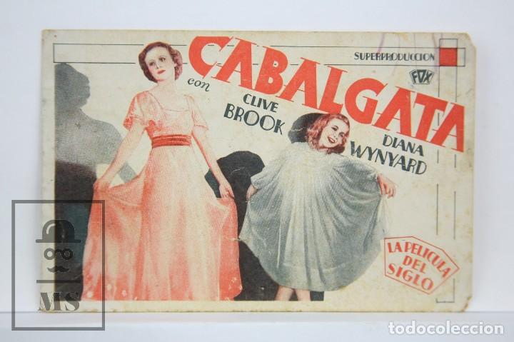 Cine: Programa de Cine Simple / Tarjeta - Cabalgata - Clive Brook / Diana Wynyard - Fox, 1933 - Foto 1