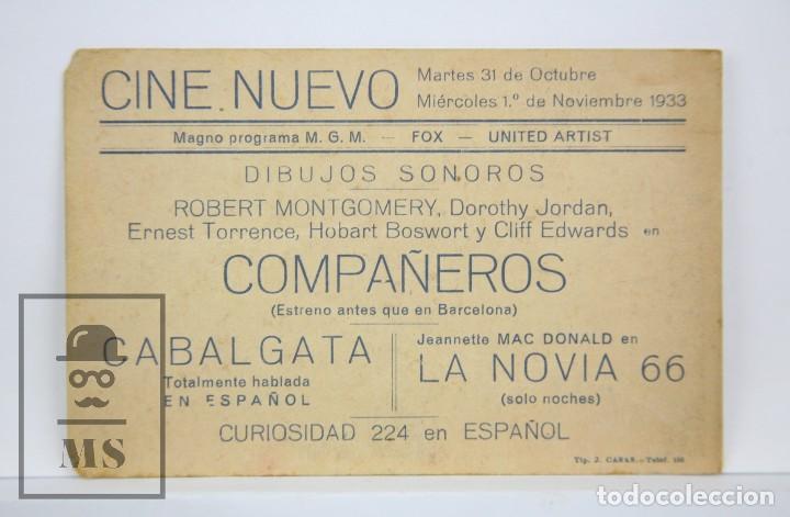 Cine: Programa de Cine Simple / Tarjeta - Cabalgata - Clive Brook / Diana Wynyard - Fox, 1933 - Foto 2