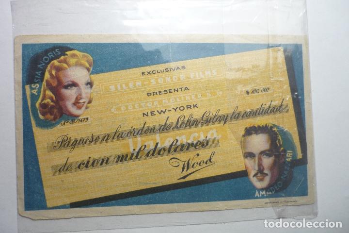  Flyers Publicitaires de films Anciens: PROGRAMA CIEN MIL DOLARES - A.NAZZARI CINE MODERNO VINAROZ' ???