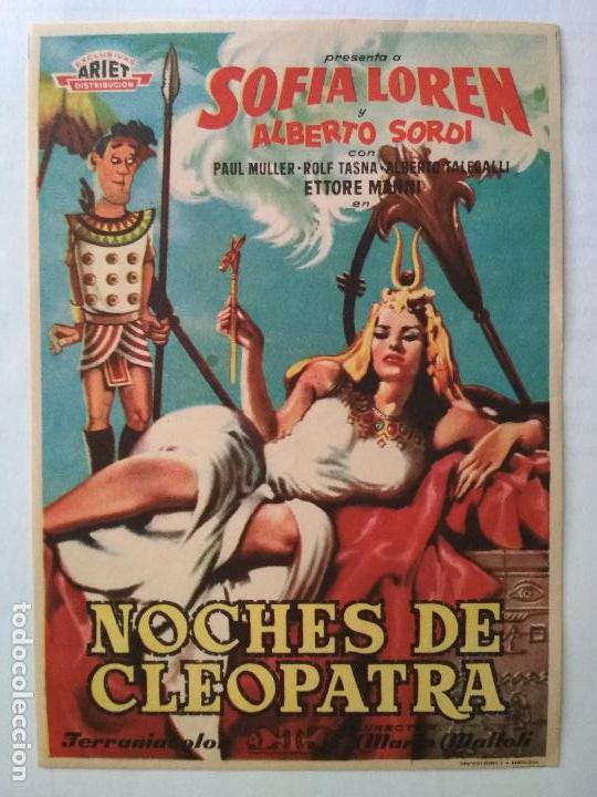 Cine: FOLLETO DE CINE, NOCHES DE CLEOPATRA, A&Ntilde;OS 60, ORIGINAL