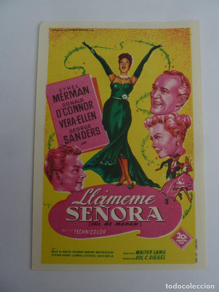 Cine: llameme se&ntilde;ora soligo folleto de mano original estreno perfecto estado Call Me Madam