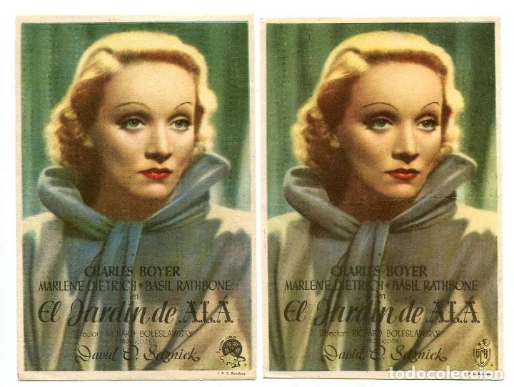 Cine: EL JARD&Iacute;N DE AL&Aacute;, con Marlene Dietrich.
